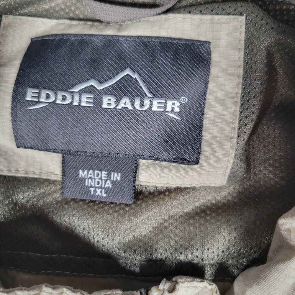 Eddie Bauer Utility Vest Mens TXL Beige Ripstop Multi-Pocket Gorpcore Fishing - Picture 6 of 9